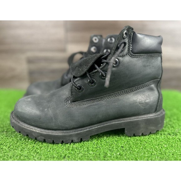 Timberland‎ Junior 4M 6" Premium Waterproof Boots Black Leather 12907 5.5 - Picture 1 of 7